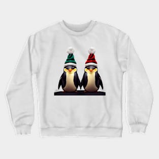 Couple of cute Christmas Penguins Crewneck Sweatshirt